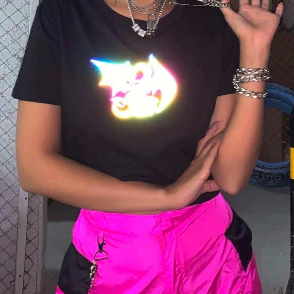 holographic dragon crop top
